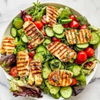 Healthy Vegetarian Halloumi Salad