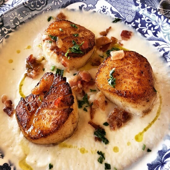 Scallops with Cauliflower Purée