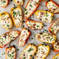 Bacon And Goat Cheese Stuffed Mini Peppers