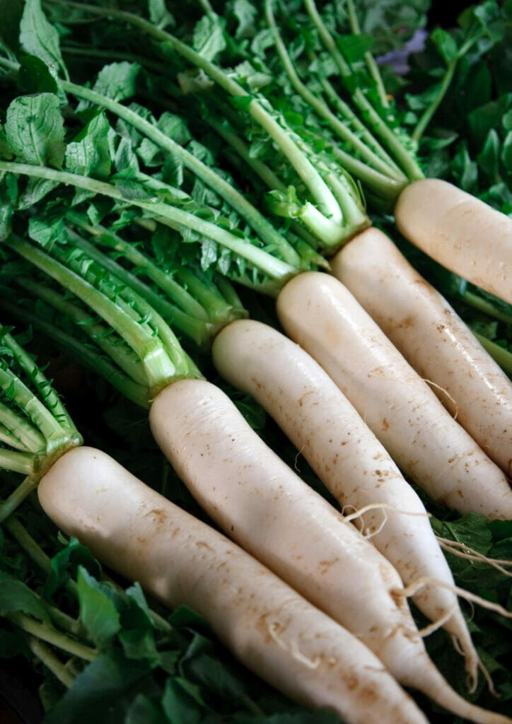 Daikon as water chestnuts substitute