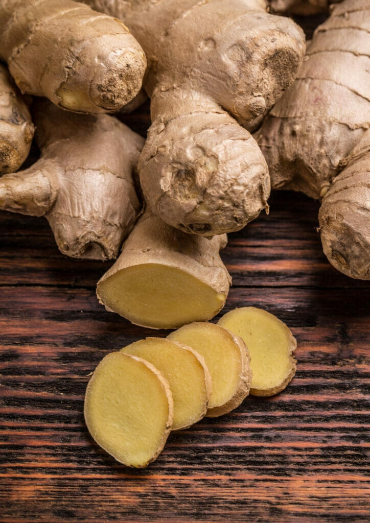Fresh Ginger as water chestnuts substitute